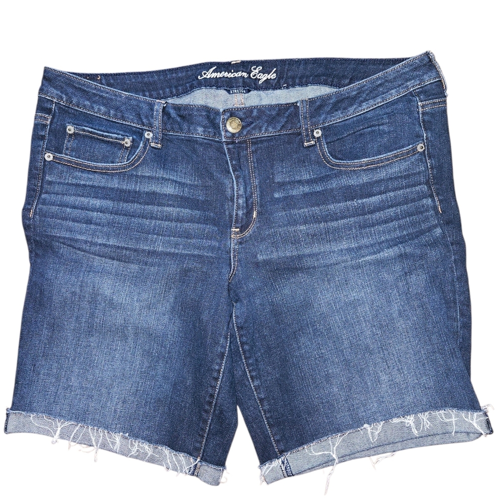 American Eagle Outfitters Dark Blue Denim Shorts, Size 18